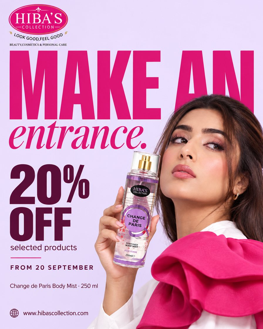 Hiba’s Collection — Change de Paris Body Mist — “Make an entrance.”
